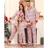image:imageSWOMOG Matching Family Pajama Set Long Sleeve Christmas Pajama Button Down Holiday Sleepwear SetFlower Deer