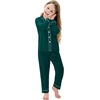 image:imageSWOMOG Matching Family Pajama Set Long Sleeve Christmas Pajama Button Down Holiday Sleepwear SetGreen