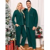 image:imageSWOMOG Matching Family Pajama Set Long Sleeve Christmas Pajama Button Down Holiday Sleepwear SetGreen