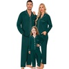image:imageSWOMOG Matching Family Pajama Set Long Sleeve Christmas Pajama Button Down Holiday Sleepwear SetGreen