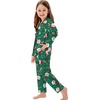image:imageSWOMOG Matching Family Pajama Set Long Sleeve Christmas Pajama Button Down Holiday Sleepwear SetGreen Christmas Santa