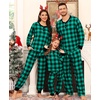 image:imageSWOMOG Matching Family Pajama Set Long Sleeve Christmas Pajama Button Down Holiday Sleepwear SetGreenplaid
