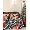 image:imageSWOMOG Matching Family Pajama Set Long Sleeve Christmas Pajama Button Down Holiday Sleepwear SetWhite Plaid
