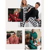 image:imageSWOMOG Matching Family Pajamas Christmas Pjs Long Sleeve Holiday Sleepwear Soft LoungewearGreen Plaid
