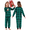 image:imageSWOMOG Matching Family Pajamas Christmas Pjs Long Sleeve Holiday Sleepwear Soft LoungewearGreen Plaid