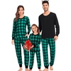 image:imageSWOMOG Matching Family Pajamas Christmas Pjs Long Sleeve Holiday Sleepwear Soft LoungewearGreen Plaid