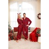 image:imageSWOMOG Matching Family Pajamas Christmas Pjs Long Sleeve Holiday Sleepwear Soft LoungewearRed Black Plaid