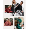 image:imageSWOMOG Matching Family Pajamas Christmas Pjs Long Sleeve Holiday Sleepwear Soft LoungewearRed Black Plaid