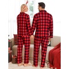 image:imageSWOMOG Matching Family Pajamas Christmas Pjs Long Sleeve Holiday Sleepwear Soft LoungewearRed Black Plaid