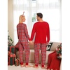 image:imageSWOMOG Matching Family Pajamas Christmas Pjs Long Sleeve Holiday Sleepwear Soft LoungewearRed Green Plaid