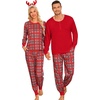 image:imageSWOMOG Matching Family Pajamas Christmas Pjs Long Sleeve Holiday Sleepwear Soft LoungewearRed Green Plaid