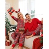 image:imageSWOMOG Matching Family Pajamas Christmas Pjs Long Sleeve Holiday Sleepwear Soft LoungewearRed Green Plaid