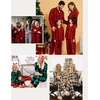 image:imageSWOMOG Matching Family Pajamas Christmas Pjs Long Sleeve Holiday Sleepwear Soft LoungewearWhite Black Plaid