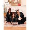 image:imageSWOMOG Matching Family Pajamas Set Women amp Men amp Kids Silk Satin Pjs 2 Pcs Long Sleeve Button Down Sleepwear with 2 PocketsBlack