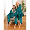 image:imageSWOMOG Matching Family Pajamas Set Women amp Men amp Kids Silk Satin Pjs 2 Pcs Long Sleeve Button Down Sleepwear with 2 PocketsGreen