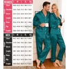 image:imageSWOMOG Matching Family Pajamas Set Women amp Men amp Kids Silk Satin Pjs 2 Pcs Long Sleeve Button Down Sleepwear with 2 PocketsGreen