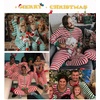 image:imageSWOMOG Matching Family Pajamas Sets Christmas Couple PJs Holiday Onesise Nightwear Household Sleepwear Sets with Pet bibsGreen Bibs Pet