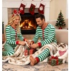 image:imageSWOMOG Matching Family Pajamas Sets Christmas Couple PJs Holiday Onesise Nightwear Household Sleepwear Sets with Pet bibsGreen Bibs Pet