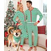image:imageSWOMOG Matching Family Pajamas Sets Christmas Couple PJs Holiday Onesise Nightwear Household Sleepwear Sets with Pet bibsGreen Bibs Pet