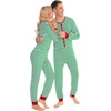 image:imageSWOMOG Matching Family Pajamas Sets Christmas Couple PJs Holiday Onesise Nightwear Household Sleepwear Sets with Pet bibsGreen Stripe