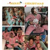 image:imageSWOMOG Matching Family Pajamas Sets Christmas Couple PJs Holiday Onesise Nightwear Household Sleepwear Sets with Pet bibsRed Bibs Pet