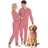 image:imageSWOMOG Matching Family Pajamas Sets Christmas Couple PJs Holiday Onesise Nightwear Household Sleepwear Sets with Pet bibsRed Stripe