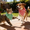 image:imageSWOMOG Matching Family Pajamas Sets Christmas Couple PJs Holiday Onesise Nightwear Household Sleepwear Sets with Pet bibsRed Stripe