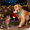 image:imageSWOMOG Matching Family Pajamas Sets Christmas Couple PJs Holiday Onesise Nightwear Household Sleepwear Sets with Pet bibsRed Stripe