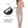 image:imageSWOMOG Maternity Nursing Robe Set 3 Piece Postpartum Breastfeeding Pajamas 3 in 1 Hospital Labor Delivery Pregnancy PjsLight Brownpants