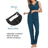 image:imageSWOMOG Maternity Nursing Robe Set 3 Piece Postpartum Breastfeeding Pajamas 3 in 1 Hospital Labor Delivery Pregnancy PjsOxford Bluepants