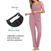 image:imageSWOMOG Maternity Nursing Robe Set 3 Piece Postpartum Breastfeeding Pajamas 3 in 1 Hospital Labor Delivery Pregnancy PjsTaro Purplepants