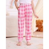 image:imageSWOMOG Unisex Kids Plaid Pajama pants for Boys amp Girls Comfy Sleepwear Bottoms Lounge Jogger PJ Pants with PocketsPink  White Plaid