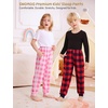 image:imageSWOMOG Unisex Kids Plaid Pajama pants for Boys amp Girls Comfy Sleepwear Bottoms Lounge Jogger PJ Pants with PocketsPink  White Plaid
