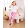 image:imageSWOMOG Unisex Kids Plaid Pajama pants for Boys amp Girls Comfy Sleepwear Bottoms Lounge Jogger PJ Pants with PocketsPink  White Plaid