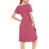 image:imageSWOMOG Women 3 in 1 DeliveryLaborNursing Nightgown Short Sleeve Pleated Maternity Sleepwear for BreastfeedingCoral Short Sleeve