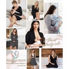 image:imageSWOMOG Women Maternity Nursing Gown and Robe Set 3 in 1 Labor Delivery Nursing Nightgown for Breastfeeding Hospital BathrobeWineberry