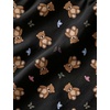 image:imageSWOMOG Womens 2 Piece Pajama Sets Shorts Sleeve Pajamas Cute Pj Set Lounge Matching Pjs Button Shirt with Long PantsBlack Brown Bear