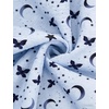 image:imageSWOMOG Womens 2 Piece Pajama Sets Shorts Sleeve Pajamas Cute Pj Set Lounge Matching Pjs Button Shirt with Long PantsBlue Butterfly