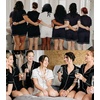 image:imageSWOMOG Womens Button Down Pajamas Set Short Sleeve Sleepwear Bride Soft Pj Lounge Sets XS3XLBlack