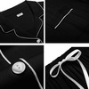 image:imageSWOMOG Womens Button Down Pajamas Set Short Sleeve Sleepwear Bride Soft Pj Lounge Sets XS3XLBlack