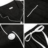 image:imageSWOMOG Womens Button Down Pajamas Set Short Sleeve Sleepwear Bride Soft Pj Lounge Sets XS3XLBlack Grey