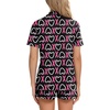image:imageSWOMOG Womens Button Down Pajamas Set Short Sleeve Sleepwear Bride Soft Pj Lounge Sets XS3XLBlack Heart