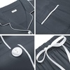 image:imageSWOMOG Womens Button Down Pajamas Set Short Sleeve Sleepwear Bride Soft Pj Lounge Sets XS3XLCharcoal