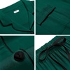 image:imageSWOMOG Womens Button Down Pajamas Set Short Sleeve Sleepwear Bride Soft Pj Lounge Sets XS3XLChristmas Green