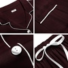 image:imageSWOMOG Womens Button Down Pajamas Set Short Sleeve Sleepwear Bride Soft Pj Lounge Sets XS3XLDeep Grape Purple