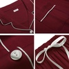 image:imageSWOMOG Womens Button Down Pajamas Set Short Sleeve Sleepwear Bride Soft Pj Lounge Sets XS3XLDeep Wine Red