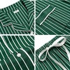 image:imageSWOMOG Womens Button Down Pajamas Set Short Sleeve Sleepwear Bride Soft Pj Lounge Sets XS3XLGreen Feature Stripe