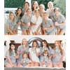 image:imageSWOMOG Womens Button Down Pajamas Set Short Sleeve Sleepwear Bride Soft Pj Lounge Sets XS3XLGrey Piping Trim
