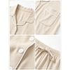 image:imageSWOMOG Womens Button Down Pajamas Set Short Sleeve Sleepwear Bride Soft Pj Lounge Sets XS3XLKhaki