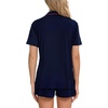image:imageSWOMOG Womens Button Down Pajamas Set Short Sleeve Sleepwear Bride Soft Pj Lounge Sets XS3XLNavy Blue